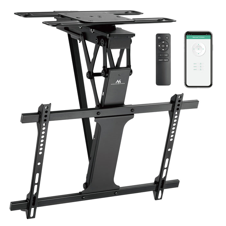 Maclean elektrische Deckenhalterung für TV, TUYA-Unterstützung, max VESA 600x400, 90st schwenkbar, 32"-75", 35kg, MC-490