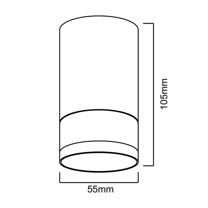 Maclean Anbauleuchte /  Spot, rund, Aluminium, GU10, 55x105mm, weiß, MCE361 W