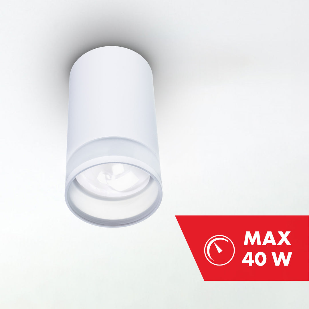 Maclean Anbauleuchte /  Spot, rund, Aluminium, GU10, 55x105mm, weiß, MCE361 W