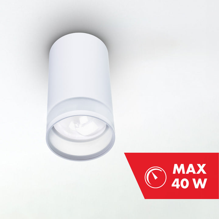 Maclean Anbauleuchte /  Spot, rund, Aluminium, GU10, 55x105mm, weiß, MCE361 W
