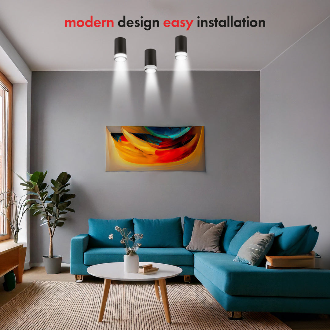 Maclean Anbauleuchte/Spot, rund, Aluminium, GU10, 55x105mm, schwarz, MCE361 B