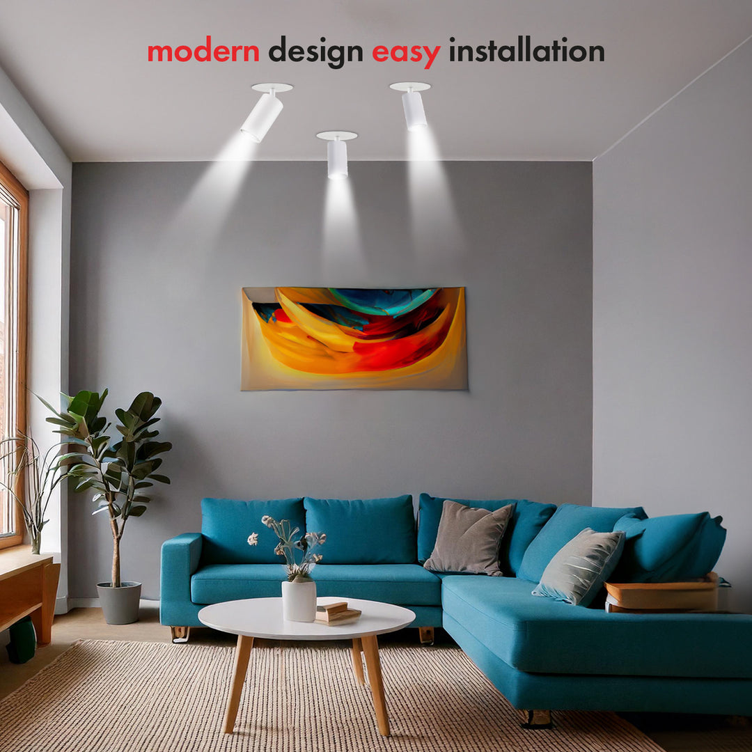 Maclean Decken Einbauleuchte Spot, rund, Aluminium, GU10, 55x100mm, weiß, MCE364 W