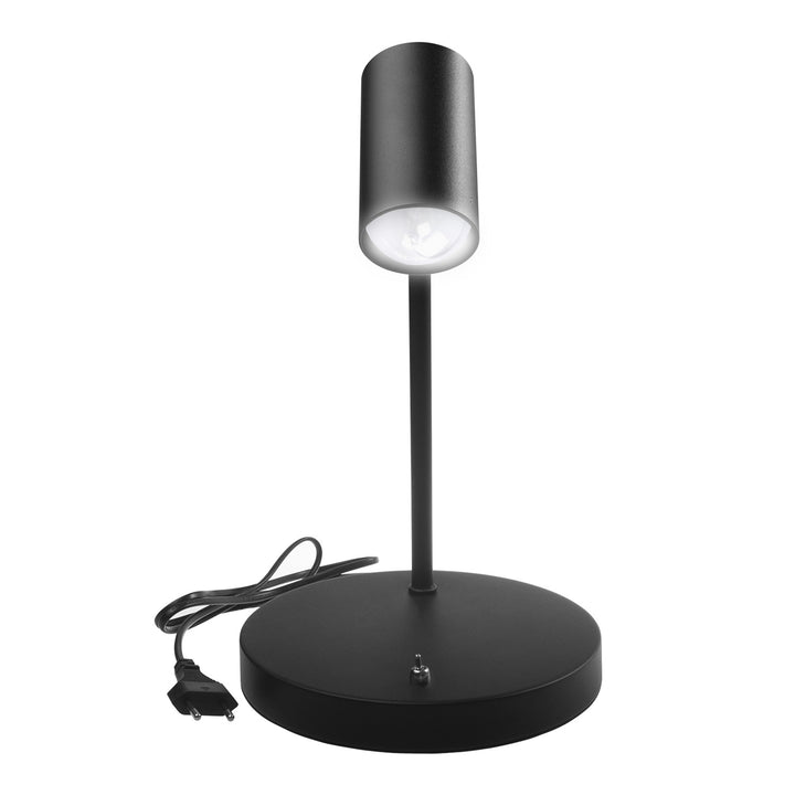 GU10 Schreibtischlampe mit Ein/Aus Schalter schwarz 55x90mm