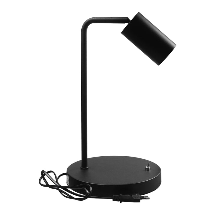 GU10 Schreibtischlampe mit Ein/Aus Schalter schwarz 55x90mm