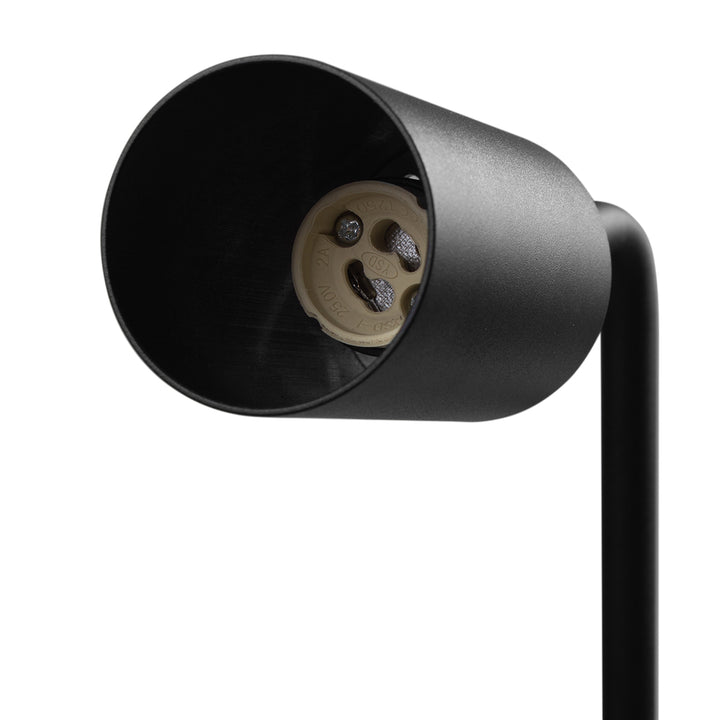 GU10 Schreibtischlampe mit Ein/Aus Schalter schwarz 55x90mm