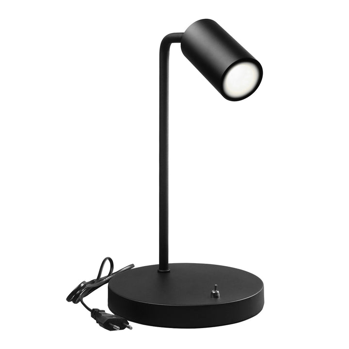 GU10 Schreibtischlampe mit Ein/Aus Schalter schwarz 55x90mm