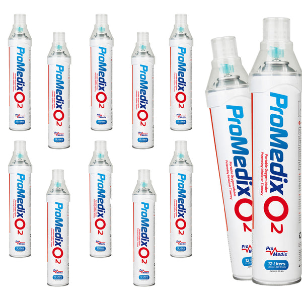 12x Promedix 12L tragbarer 99,4% Sauerstoff-Inhalator in Dosen, PR-994