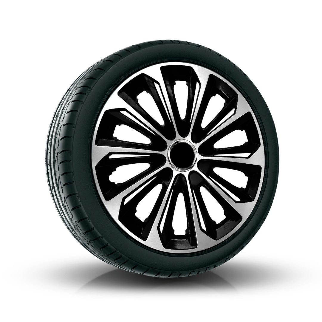Universal Radkappe 15" NRM Extra Strong silber/schwarz 1 Stück