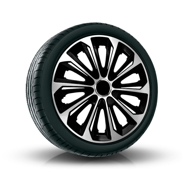 Universal Radkappe 15" NRM Extra Strong silber/schwarz 1 Stück