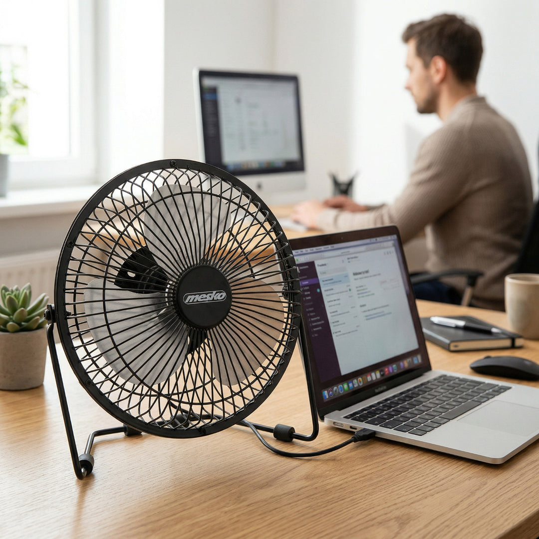 Mesko-Tischventilator, Durchmesser 15 cm, USB-Stromversorgung, vertikale Schwenkfunktion, MS 7322