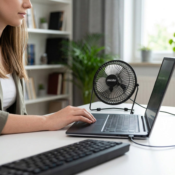 Mesko-Tischventilator, Durchmesser 15 cm, USB-Stromversorgung, vertikale Schwenkfunktion, MS 7322
