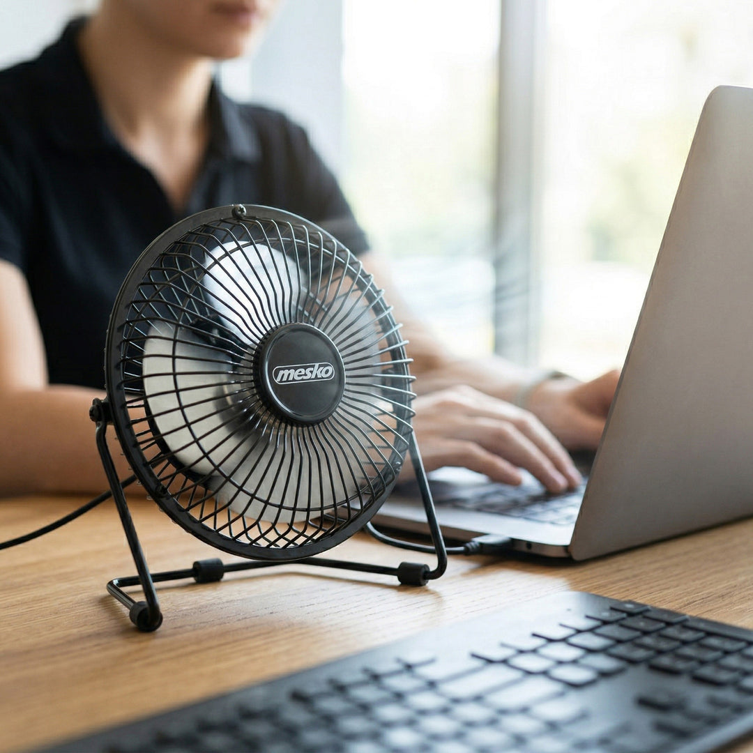 Mesko-Tischventilator, Durchmesser 15 cm, USB-Stromversorgung, vertikale Schwenkfunktion, MS 7322