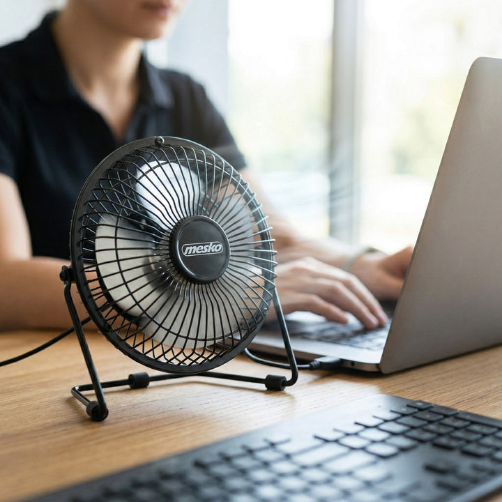 Mesko-Tischventilator, Durchmesser 15 cm, USB-Stromversorgung, vertikale Schwenkfunktion, MS 7322