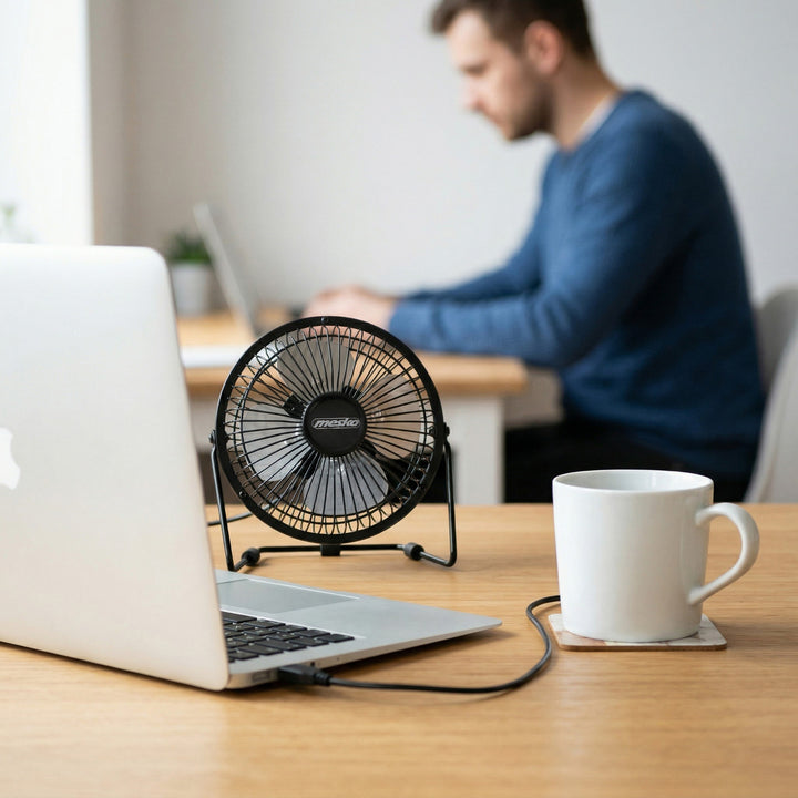 Mesko-Tischventilator, Durchmesser 15 cm, USB-Stromversorgung, vertikale Schwenkfunktion, MS 7322