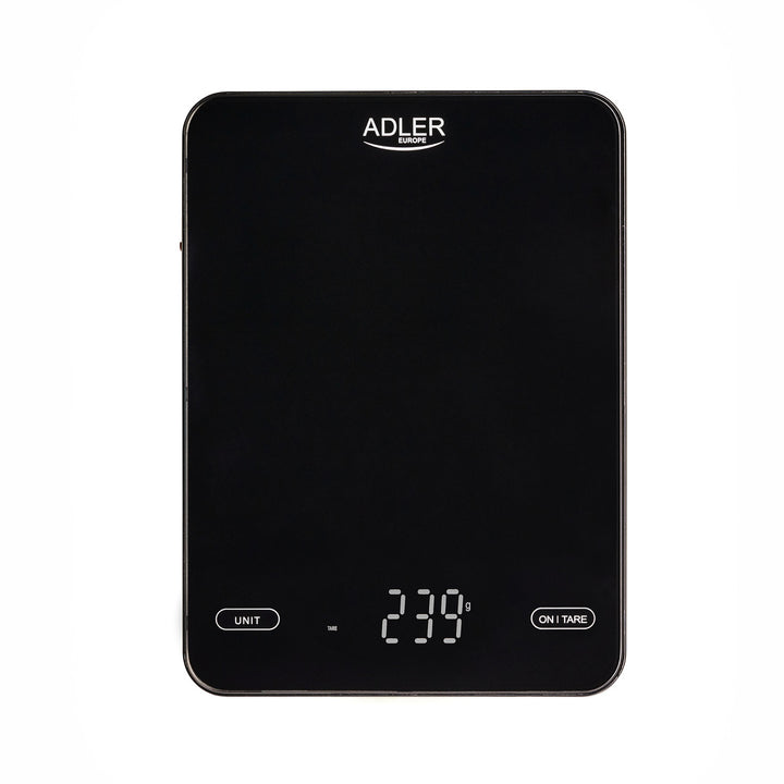 Küchenwaage, Adler, schwarz, 10 kg, über USB aufladbar, AD 3177