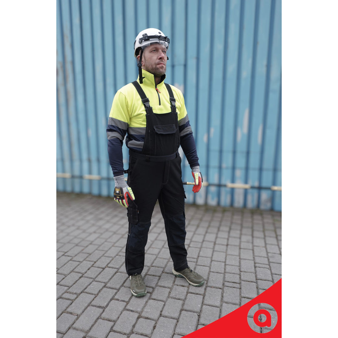 Avacore Latzhose, Stretch, Cordura, schwarz und marineblau, Größe 58, Avaflex