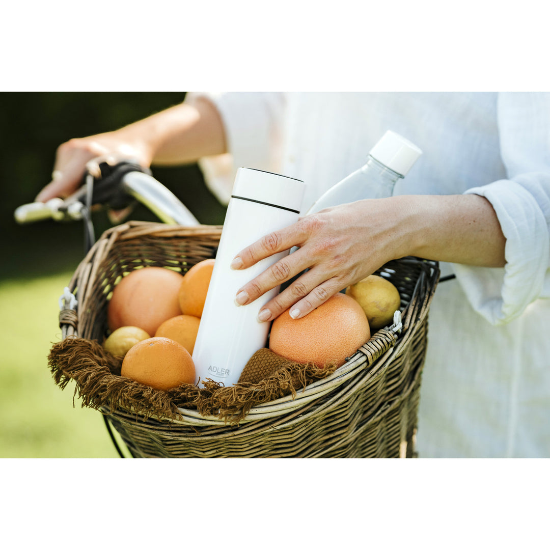 Adler Thermoskanne, LED-Touchdisplay, Fassungsvermögen 473 ml, Farbe Weiß, AD 4506