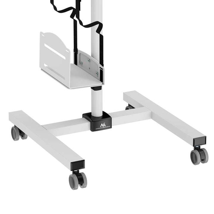 Maclean professioneller Standwagen, mobiler Computerarbeitsplatz auf Rädern, max 17"-32", max 20kg, MC-793