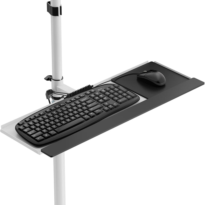 Maclean professioneller Standwagen, mobiler Computerarbeitsplatz auf Rädern, max 17"-32", max 20kg, MC-793