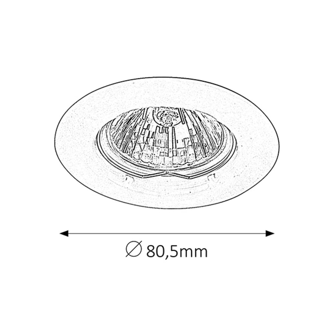 Rabalux Unterputzleuchte, IP20, chrom, GU5.3, 12V, Spot Relight