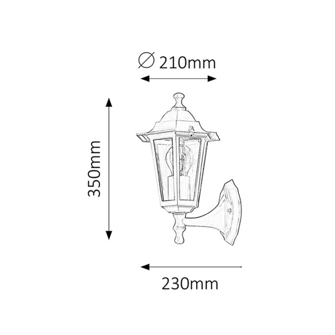 Rabalux Wandleuchte, außen, IP43, E27, max 60W, weiß, Velence