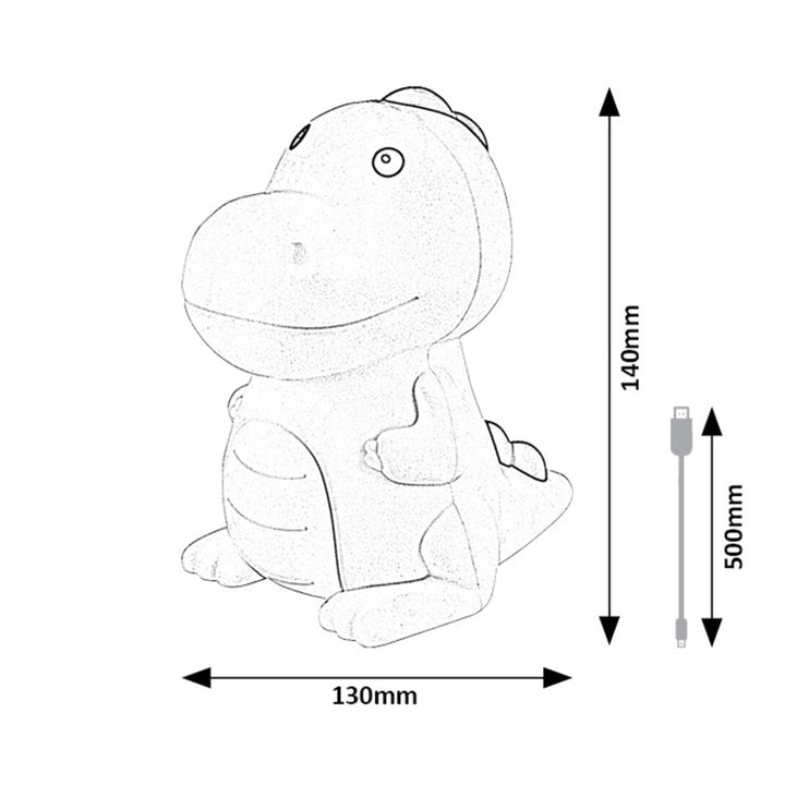Rabalux Kinderlampe, Dinosaurier, LED RGB, warmweiß, IP20