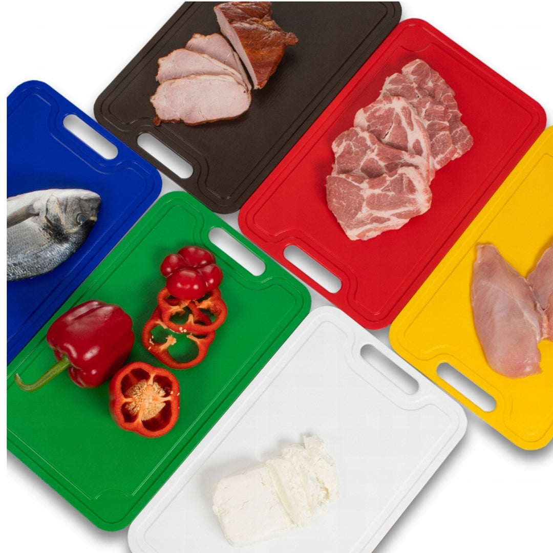 HACCP Schneidebrett Set – 6 farbcodierte Schneidebretter aus BPA-freiem Kunststoff Practic