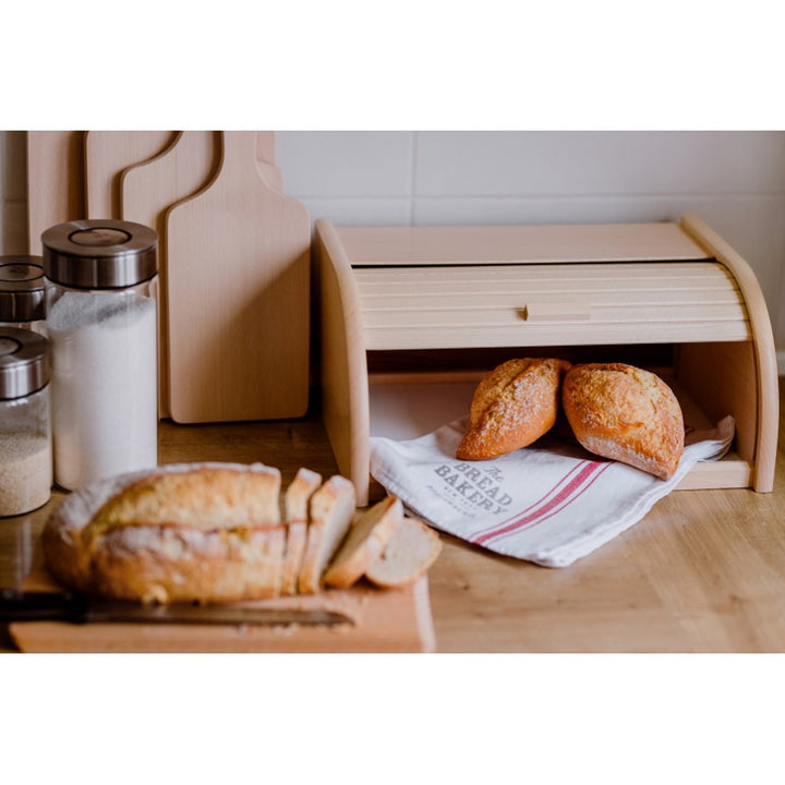 Praktischer Brotkasten, Holz, Rollbrotkasten, 20080400