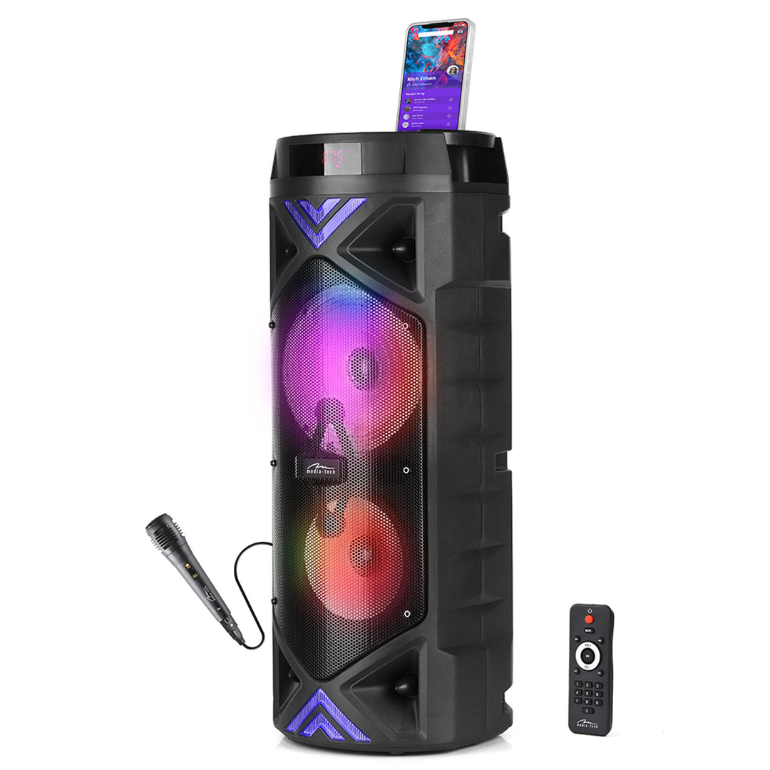 Media-Tech tragbarer Lautsprecher, Karaoke, Bluetooth 5.0, 1400W, MT3182