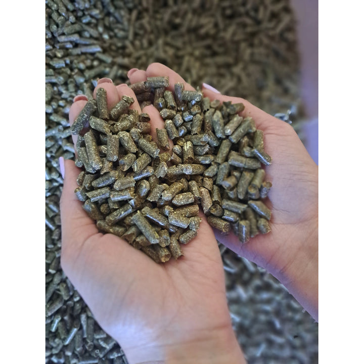Grasballen, Pferdefutter, hergestellt aus Gras aus dem Land der Seen, 15kg Sack