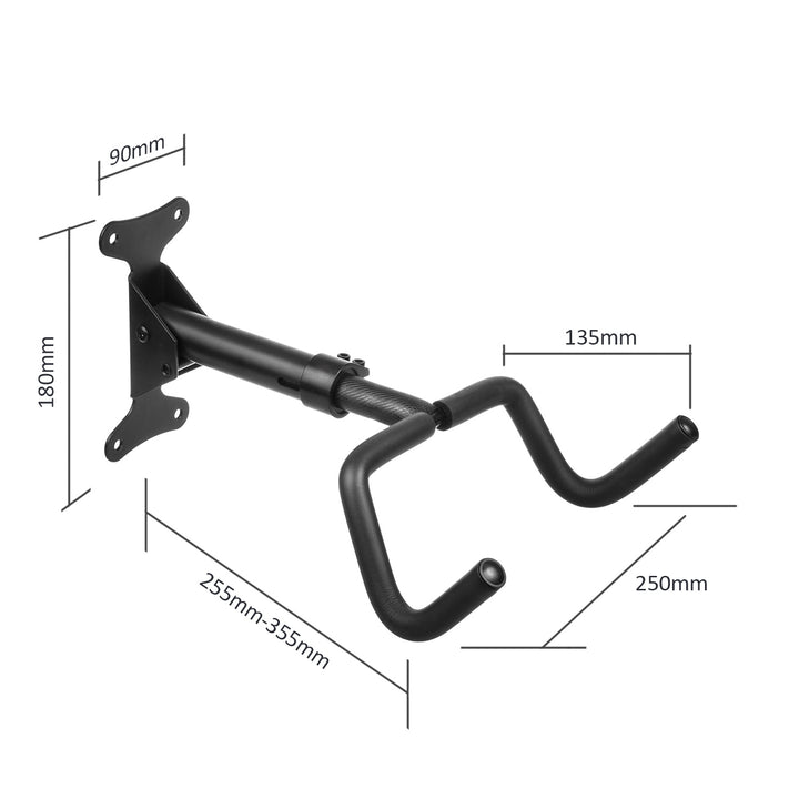 Maclean Fahrrad-Wandhalterung, horizontal, Stahl, max. Belastung 30kg, MC-431, 2 Stück