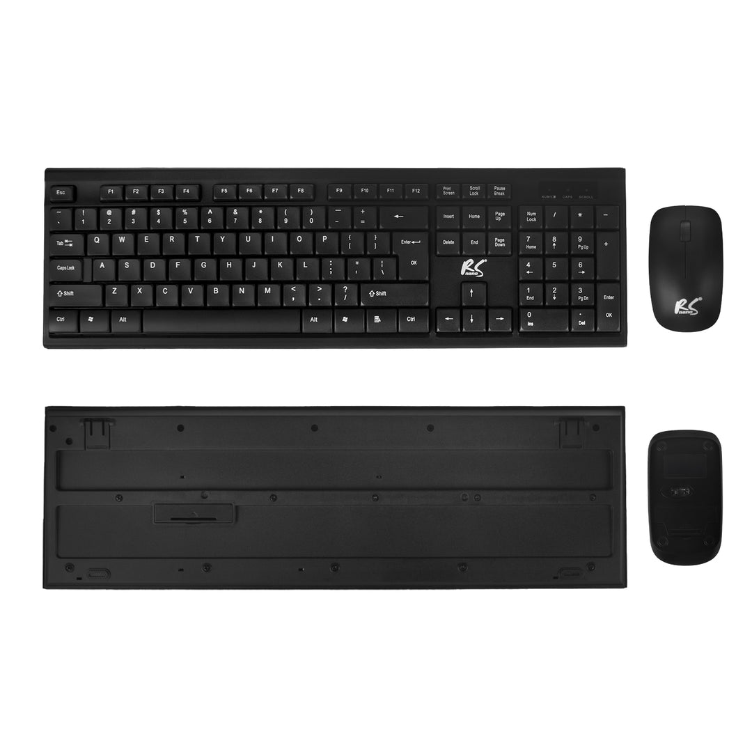 Kabellose Tastatur + Maus + Mauspad Set NanoRS, RS580