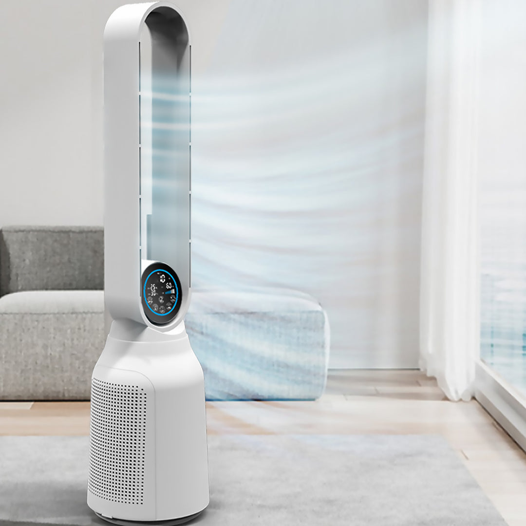 Plasmagebläse ohne Lamellen und Air Essence LevanteLift Luftreiniger mit Ionisierungsfunktion