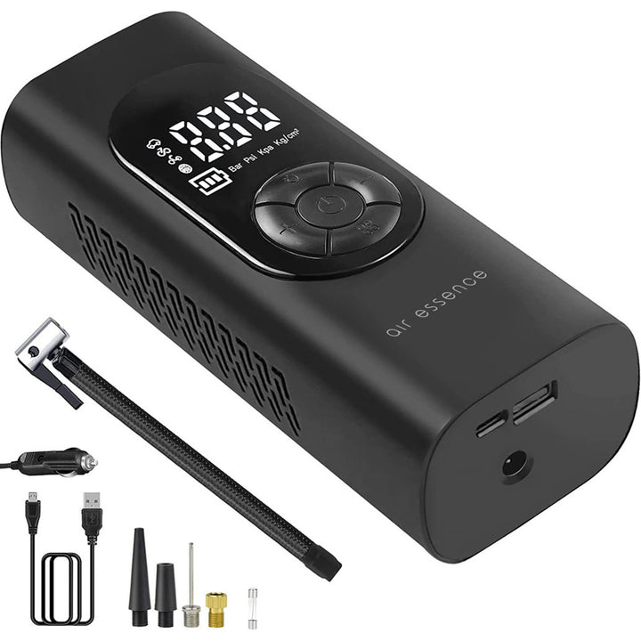 Schnurlose elektrische Auto-, Ball-, Fahrrad-, Matratzenpumpe, Air-Essence Pampero 80W-6BAR-100PSI-2000mAh