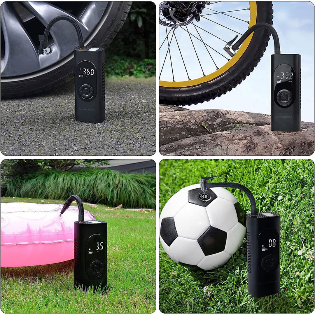 Schnurlose elektrische Auto-, Ball-, Fahrrad-, Matratzenpumpe, Air-Essence Pampero 80W-6BAR-100PSI-2000mAh