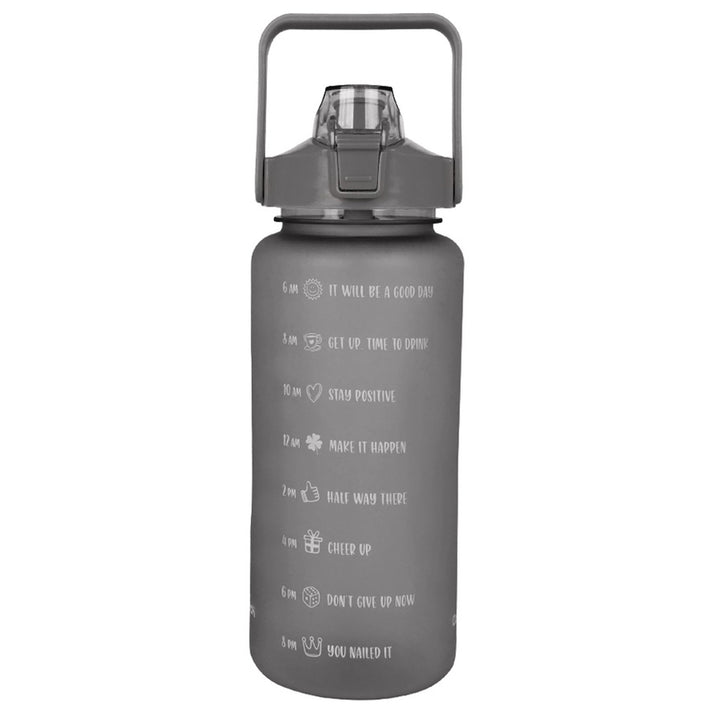 Wasserflasche Reiseflasche 2000ml, PETG, Grau, Cancan Z25009