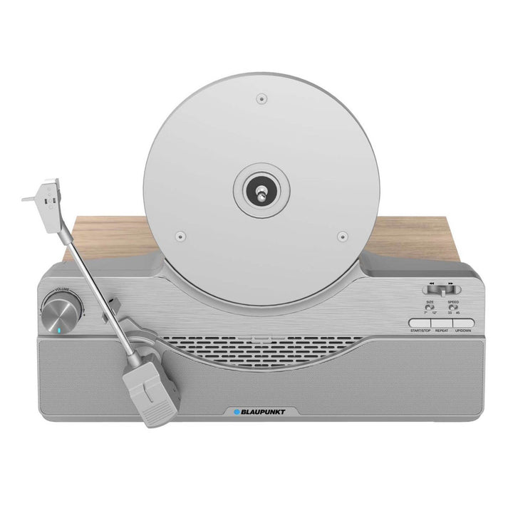 Blaupunkt Vertikal-Plattenspieler, Bluetooth, 2x5W RMS, silber, VT100SL