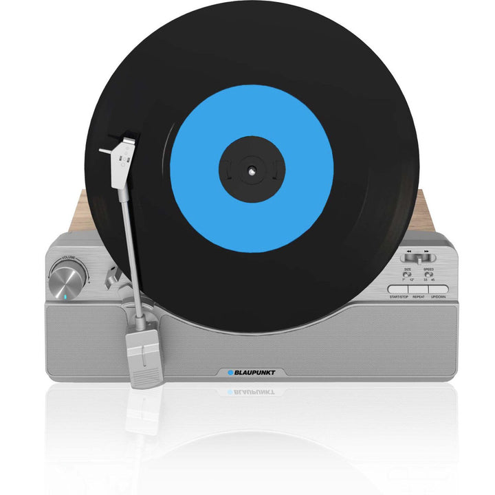 Blaupunkt Vertikal-Plattenspieler, Bluetooth, 2x5W RMS, silber, VT100SL