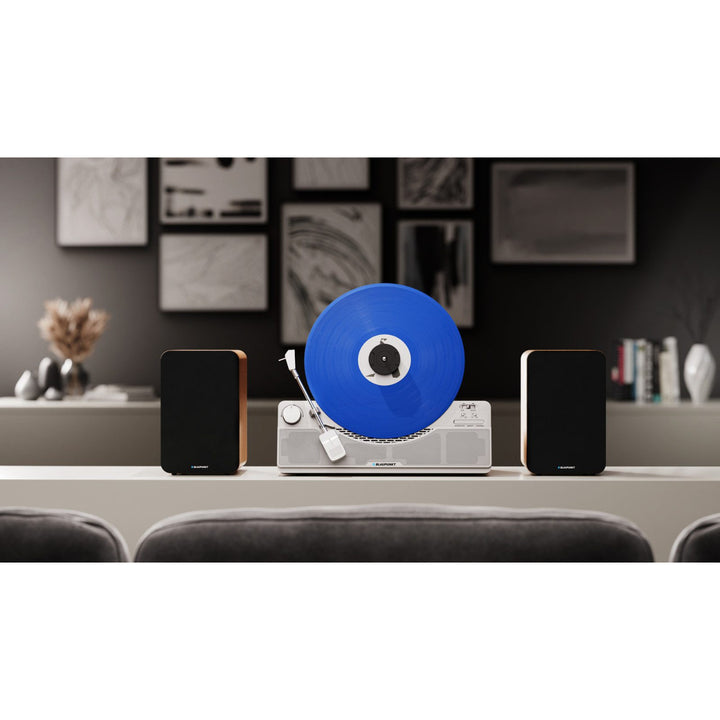 Blaupunkt Vertikal-Plattenspieler, Bluetooth, 2x5W RMS, silber, VT100SL