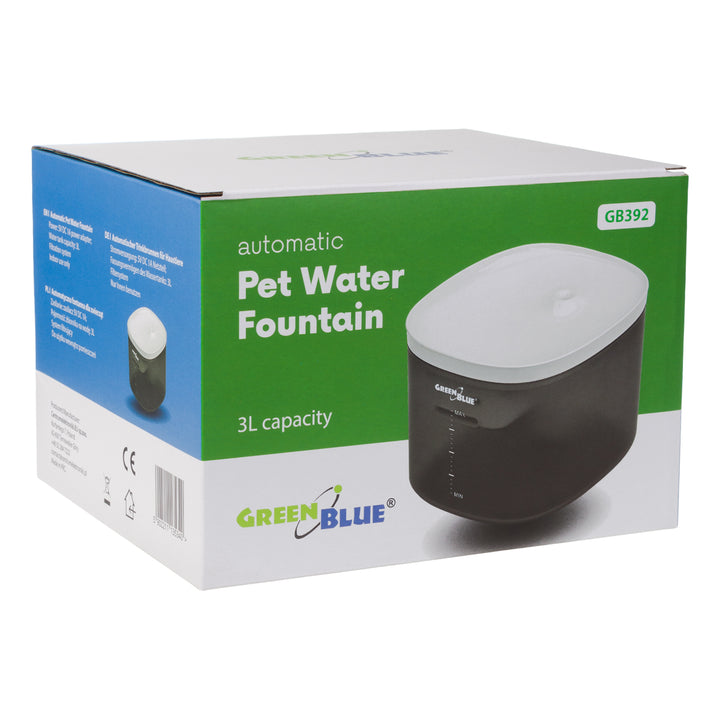 GreenBlue automatischer Wasserspender/Tiertränke, 3L, USB 5V1A, GB392 + 6 Ersatzfilter GB394