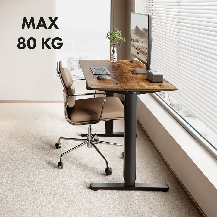 Ergo Office elektrisch höhenverstellbarer Schreibtisch, max. Höhe 1160mm, max - 80 kg, ohne Tischplatte, schwarz, ER-400 B