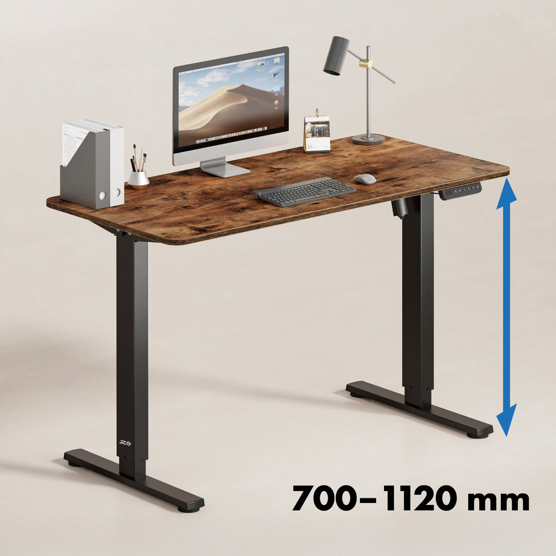 Ergo Office elektrisch höhenverstellbarer Schreibtisch, max. Höhe 1160mm, max - 80 kg, ohne Tischplatte, schwarz, ER-400 B