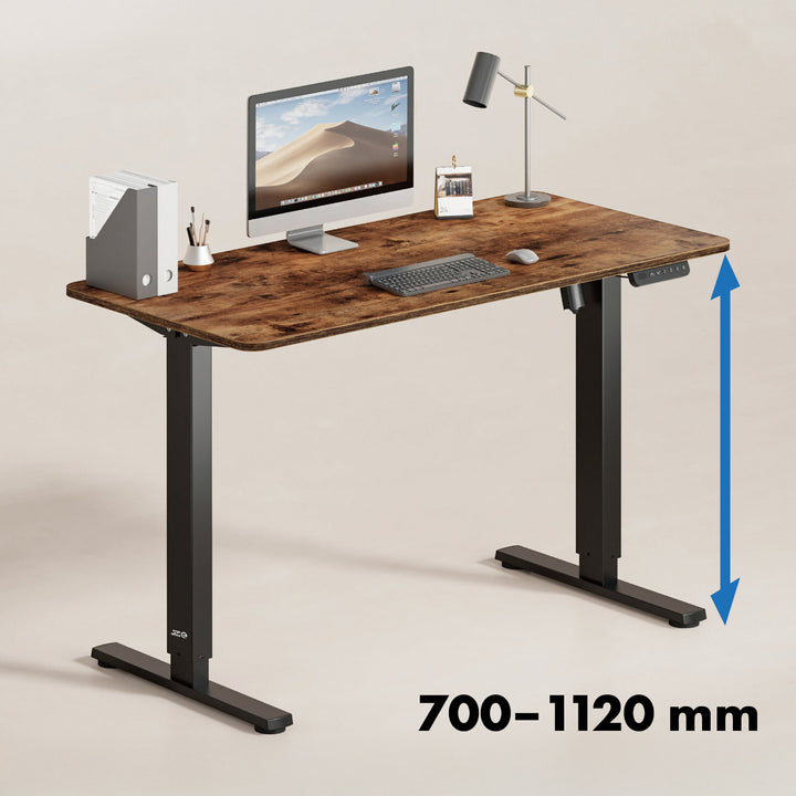 Ergo Office elektrisch höhenverstellbarer Schreibtisch, max. Höhe 1160mm, max - 80 kg, ohne Tischplatte, schwarz, ER-400 B