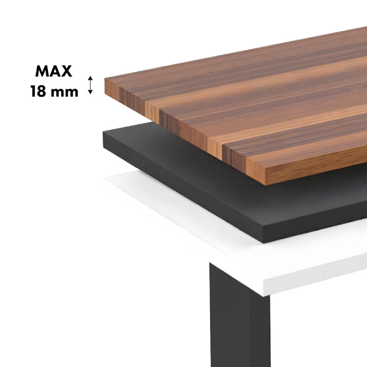 Ergo Office elektrisch höhenverstellbarer Schreibtisch, max. Höhe 1160mm, max - 80 kg, ohne Tischplatte, schwarz, ER-400 B