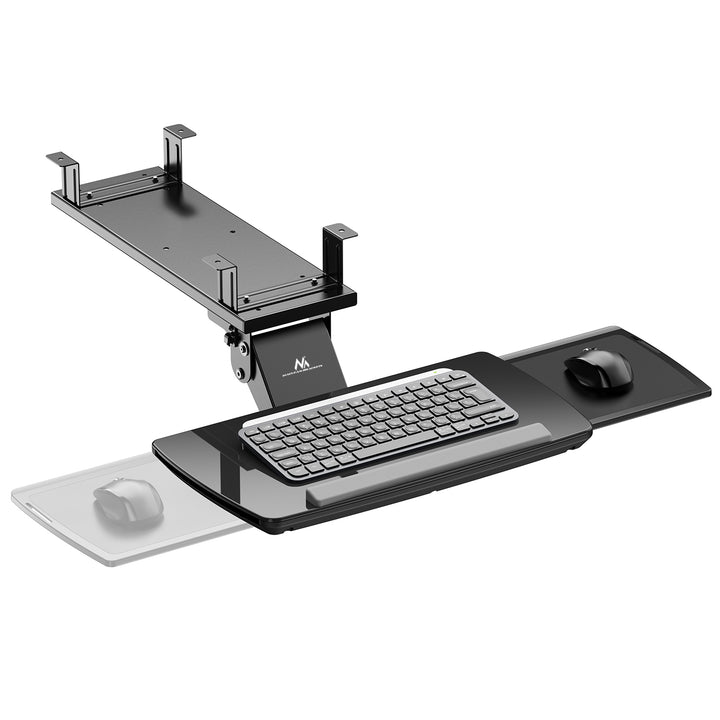 Maclean Untertisch-Tastaturablage, verstellbar, max. 5kg, schwarz, MC-156 B