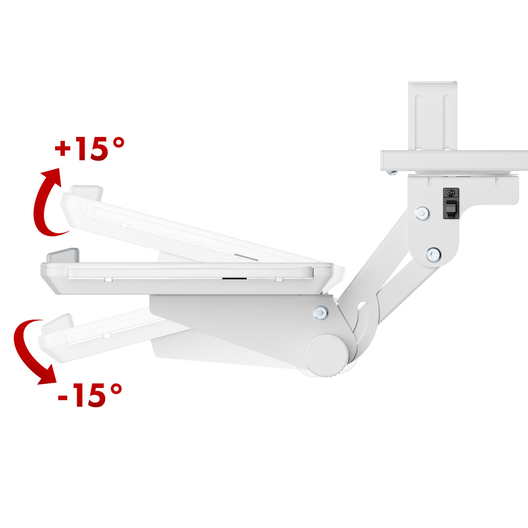 Maclean Untertisch-Tastaturablage verstellbar, max. 5kg, weiß, MC-156 W