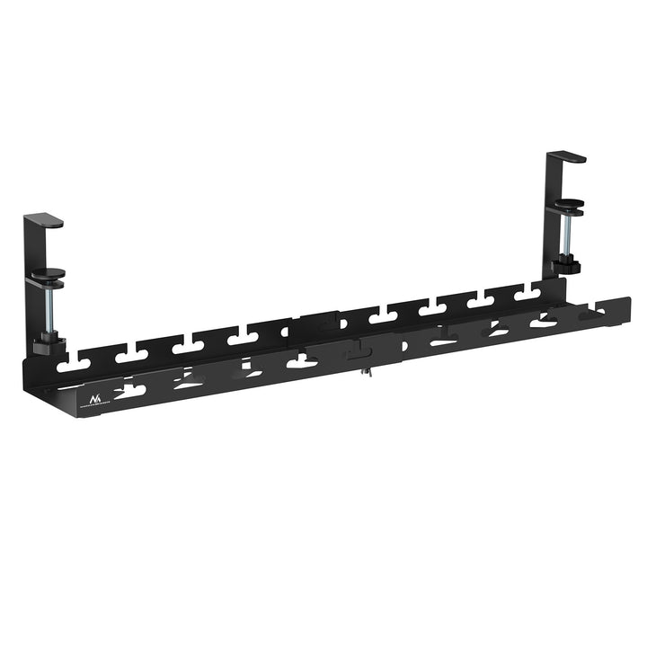 Maclean Untertisch-Kabelorganisation, Tragfähigkeit 5kg, max. 728mm, schwarz, MC-103 B