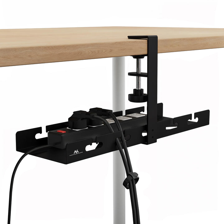 Maclean Untertisch-Kabelorganisation, max. Belastung 5kg, schwarz, MC-105 B