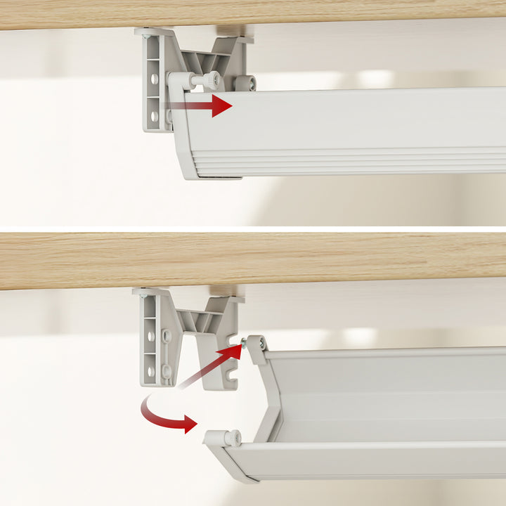 Maclean Untertisch-Kabel-/Auszugsorganisation, max. Belastung 5kg, weiß, MC-106 W