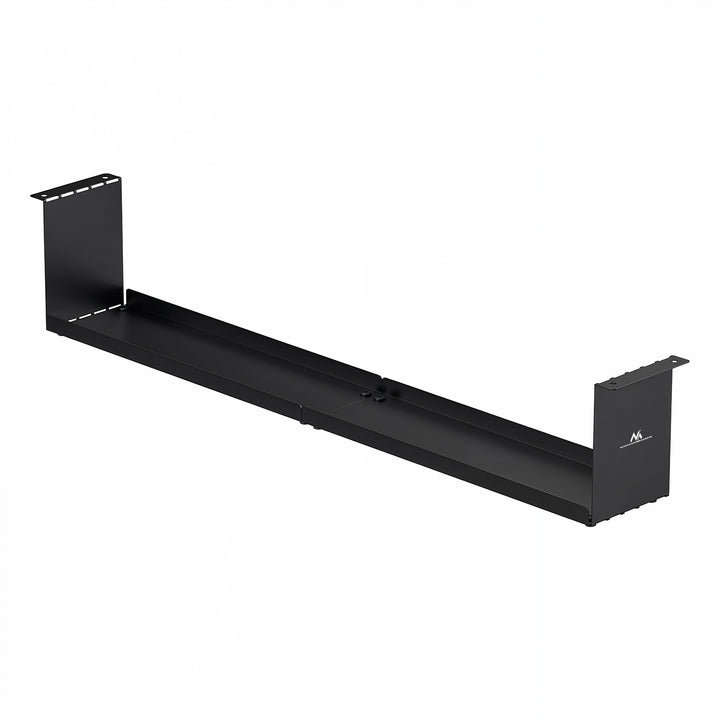 Maclean kompakter Untertisch-Kabelsammler, Tragfähigkeit 5 kg, schwarz, MC-107 B